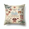 Directo de fábrica Serie navideña funda de almohada de poliéster Papá Noel funda de almohada de alce navideño multiplataforma
