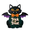 Placa de Madeira de Gato Engraçado para Halloween Transfronteiriça Estilo Americano Abóbora Gato Preto Decoração Atmosfera Festiva Artesanato