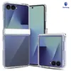 Capa de Celular Transparente Samsung Z Flip8 Transfronteiriça com Tampa Lateral, Dobrável para Cima e para Baixo, Capa Protetora Dois em Um Anti-Queda para Flip7