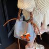 Bolso Cubo Retro Versátil de Nicho 2026 con Textura, Bolso de Mano Patchwork de Uso Diario de Moda, Bolso de Hombro y Cruzado a la Moda