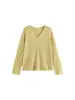 Cárdigan de punto elegante con cuello en V y diseño calado para mujer de talla grande, colección otoño 2026, prenda exterior corta suave para mujeres de talla grande 23130