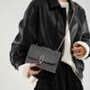 Bolso de Mujer Estilo Coreano Moderno Estilo Extranjero Retro Cierre Frosted 2025 Nuevo Elegante a la Moda Cadena Hombro Cruzado Bolso Cuadrado Pequeño