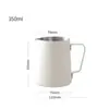 Jarra Específica para Latte Art de Café, Utensílio de Café de Aço Inoxidável, Jarra para Espumar Leite para Latte Art com Escala e Bico Pontiagudo