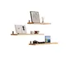Estante de Pared para Sala de Estar, Estante de Almacenamiento de Madera Maciza, Estilo Madera Natural, Barra de Comedor, Estante Decorativo Multicapa, Portavasos, Panel Divisor