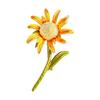 Broche artístico retrô Mori Plant Sunflower Drop Oil Corsage Personalidade Simples Temperamento Pin Novo Atacado Feminino