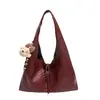 Bolso Nuevo Estilo Otoño 2026 con Patrón Tejido, Gran Capacidad, Bolso de Hombro de Color Sólido a la Moda, Bolso de Hombro Estilo Casual