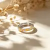 Moderna Joyería para el Trayecto Anillo de Buena Suerte Hielo Triturado de Plata de Ley S925 Anillos a Juego para Pareja con un Estilo Fresco y Discreto