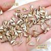 Venta al por mayor Celebridad de Internet Manicura Champagne Joyería de Diamantes Súper Brillante Maillard Rectangular Gota de Agua Diamante de Uña Forma Especial Punta Inferior