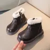 Botas de Nieve para Niñas, Nuevos Zapatos de Algodón para Bebé Otoño/Invierno, Zapatos para Niños Pequeños, Zapatos Forrados de Felpa, Botas para Niños Pequeños