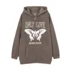 2022 Suéter con cremallera de mariposa transfronterizo de Amazon y2k retro casual moderno abrigo para hombre otoño e invierno sudadera con forro polar