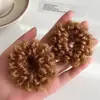 Elástico de Cabelo Donut de Lã Colorido, Feito à Mão, Engrossado, Alargado, Scrunchie de Alta Elasticidade, Corda de Cabelo para Rabo de Cavalo para Outono e Inverno