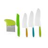 Utensílios de faca de fruta de plástico não machucam as mãos jardim de infância educação infantil especial brinquedo faca de cozinha terno de frutas conjunto de três peças