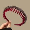 Diadema Fire Retro con Lazo Diamante Brillante para Flequillo Dientes Antideslizante para Lavado de Cara Diadema Celebridad de Internet Accesorios para el Cabello Diadema para Mujer Flocado