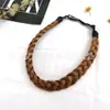Diadema Trenzada de Dos Hilos Hecha a Mano de Comercio Exterior de Venta Caliente Peluca de Fibra de Alta Temperatura Diadema para Peluca