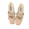 Bailarinas Francesas de Punta Cuadrada con Lazo para Mujer 2026 Primavera Verano Nuevos Suaves Aumento Interno de Altura Mary Janes de Corte Bajo Zapatos Individuales