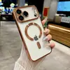Funda magnética de alta gama galvanizada para teléfono con textura de CD, adecuada para iPhone 18 Pro, e incluye un protector de lente y funda anticaídas para Apple 17 Pro