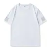 Nova camiseta esportiva de algodão fresco com listra refletiva para ciclismo, gola redonda, manga curta, secagem rápida, para casais, venda direta da fábrica, pode ser enviada em nome dos clientes