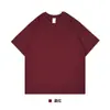 Camiseta de Algodón Puro de Doble Hilo Cepillado de Peso Pesado 320g, Hombro Caído, Manga Corta, Estilo de Marca de Moda de Alto Peso con Logotipo Estampado