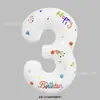 Novo Balão Digital Branco Impresso de Aniversário dos EUA de 32 Polegadas Balão Digital Decorativo para Festa de Aniversário de Bebê