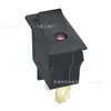 Interruptor basculante iluminado de 3 pines y 2 velocidades certificado IEC KCD3-B2 tipo barco, interruptor de alimentación de doble tarjeta con contacto plateado