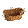 Cesta Creativa para Snacks y Postres de Restaurante KTV Cesta para Papas Fritas Cesta de Almacenamiento de Escritorio Mimbre Tejido Pequeña Cesta de Frutas Cesta de Almacenamiento Tejida
