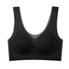 Ropa interior de verano ultradelgada 015 # Malla perforada sin costuras de seda helada talla grande, top tipo camiseta transpirable sujetador grande