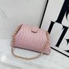 Cross-border Retro Classic Clip Chain Bag Couro de vaca Woven Bag Nuvem Bolsa Axila Ombro Mão Shell Bolsa para Jantar