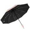 Atacado de guarda-chuvas totalmente automáticos, ampliados e espessados, adequados tanto para chuva quanto para sol, guarda-sóis dobráveis executivos para homens e mulheres, com impressão de logotipo