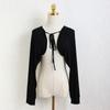 Cardigan de Estilo Nuevo de Verano Viento Suave Chaqueta Corta Protectora del Sol para Mujer con Tirantes de Punto Suelta de Manga Larga