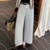 Pantalones rectos anchos de alta gama, fluidos, a la moda y versátiles para mujer, colección otoño 2026, estilizan y favorecen, de cintura alta, pantalones casuales cropped