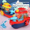 Nova engrenagem de spray de água elétrica barco de brinquedo universal andando Música luz navio de cruzeiro simulação modelo tenda atacado