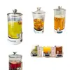 Trípode de Jugo para Buffet Hotel Máquina Comercial de Bebidas Trípode de Leche Calentador Eléctrico Barril de Aislamiento de Leche de Soya Barril de Vidrio para Hervir Té
