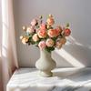 Flor Artificial Rosa Ocidental Decoração de Sala de Estar Peônia Estrangeira Flor Artificial Estilo Europeu Adereços para Fotografia de Casamento Decoração de Casa