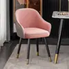Cadeira de Luxo Leve para Sala de Jantar em Casa, Penteadeira de Quarto, Cadeira de Maquiagem com Encosto, Lazer na Varanda, Banqueta Simples para Mesa de Jantar na Sala de Estar