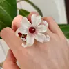 Anel simples e versátil da série prata, anel geométrico de dedo indicador com borla de lava, anel aberto personalizado para meninas e casais, moderno para homens