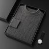 Outono e inverno novo suéter de caxemira 100% camisa de base espessa de caxemira pura masculina meio suéter de gola alta suéter de caxemira pura
