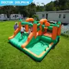 Castelo inflável infantil para ambientes internos Doctor Dolphin, pula-pula inflável, escorrega e escorregador infantil