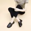 2026 Otoño Temprano Nuevos Mocasines para Mujer con Superficie Suave, Decoración de Metal con Pedrería, Suela Gruesa, Punta Redonda, Planos Antideslizantes, Zapatos de Trabajo