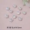 Contas Espaçadoras Flor de Montanha Trevo de Quatro Folhas Cor Prata Espessa Contas Cilíndricas Acessórios de Cobre Joias DIY Feitas à Mão Vendedor Direto Atacado