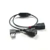 Cabo USB A macho para A fêmea cotovelo personalizado com chip para transmissão de dados Cabo de carregamento USB um para dois