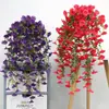 Flor de simulación gloria de la mañana ratán eucalipto flor artificial escena de boda diseño decoración del hogar planta verde de simulación venta al por mayor