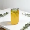 Botella de Bebida Simple de Moda 350ml Portátil Sellada Botella de Jugo Desechable Para Llevar Plástico Botella para Bebidas Frías Botella de Boca Ancha
