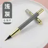 Caneta Macia para Iniciantes Caneta Portátil de Metal Pincel Caligrafia Corpo Fino Dourado Caneta Xiu Li Minúscula com Cartucho de Tinta Caneta para Copiar Escrituras