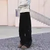 Calça Cargo Retrô Americana com Múltiplos Bolsos para Homens, Marca Tendência Primavera e Outono, Calça Longa Reta Solta, Cleanfit Levemente Flare