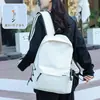 Mochila de Color Puro Tendencia Callejera Estilo Coreano Bolsa de Cosméticos de Viaje Portátil que Reduce la Carga Mochila de Ocio al Aire Libre Estilo Pareja
