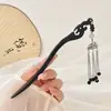 Pente de franja floral estilo antigo para mulheres, novo pente moderno estilo chinês para coques, pente simples Hanfu cheongsam, acessório de cabelo, ornamento de cabelo