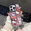 Funda para teléfono Apple 15Pro Max con diseño de gato rojo de dibujos animados, bonita, resistente a caídas, 12 y borde negro transparente, para iPhone 11