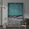 Pintura Decorativa para Sala de Estar Arte Abstracto Atmosférico Viento Silencioso Pintura Colgante Nicho Verde Oscuro Arte Pintura Colgante Grande de Piso