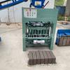 Máquina para fabricar ladrillos de cemento eléctricos de cuatro columnas de 400-100-200 ladrillos sólidos, horno con cabezal de ladrillo sin residuos, color azul