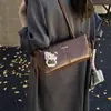 Bolso Cuadrado Pequeño de Viaje con Diseño de Nicho Ins de Estilo Coreano, Bolso de Hombro Cruzado Retro a la Moda con Bloques de Color
